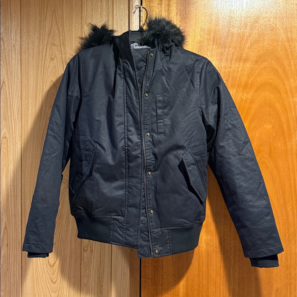 HoodLamb by Hemp Tailor Short Furry Hooded Jacket